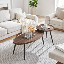 Load image into Gallery viewer, Danya B - Paxton Walnut Nesting Coffee End Table Set with Taper Legs
