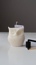 Load image into Gallery viewer, Jeune Home - Owl candle | autumn decor | halloween decor: Beige / unscented
