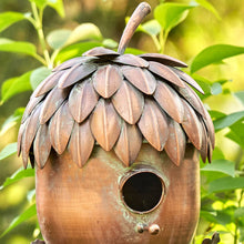 Load image into Gallery viewer, Zaer Ltd. International - Fruit Shaped Copper Finish Birdhouses- Individual- 3 Options
