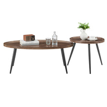 Load image into Gallery viewer, Danya B - Paxton Walnut Nesting Coffee End Table Set with Taper Legs
