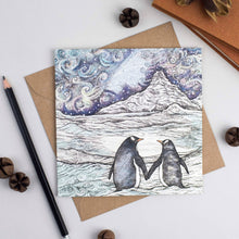 Load image into Gallery viewer, Fay&#39;s Studio - Penguin Couple Greeting Card
