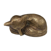 Load image into Gallery viewer, Madison Bay Co. - 2-1/2&quot; Antiqued Brass Sleeping Fox Tabletop Decor
