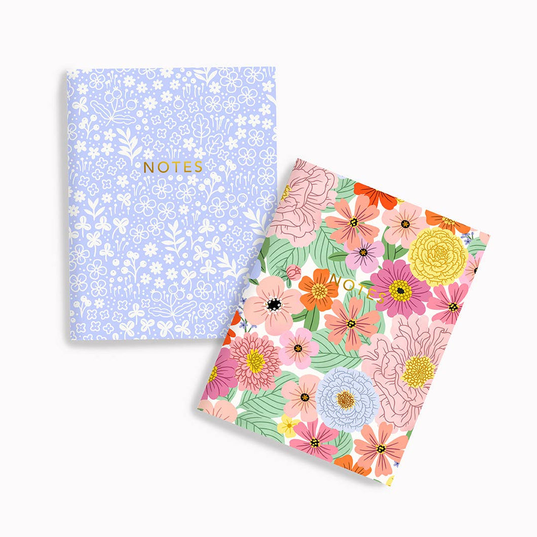 Linden Paper Co. - Blue Mini Floral + Summer Floral Pocket Notes