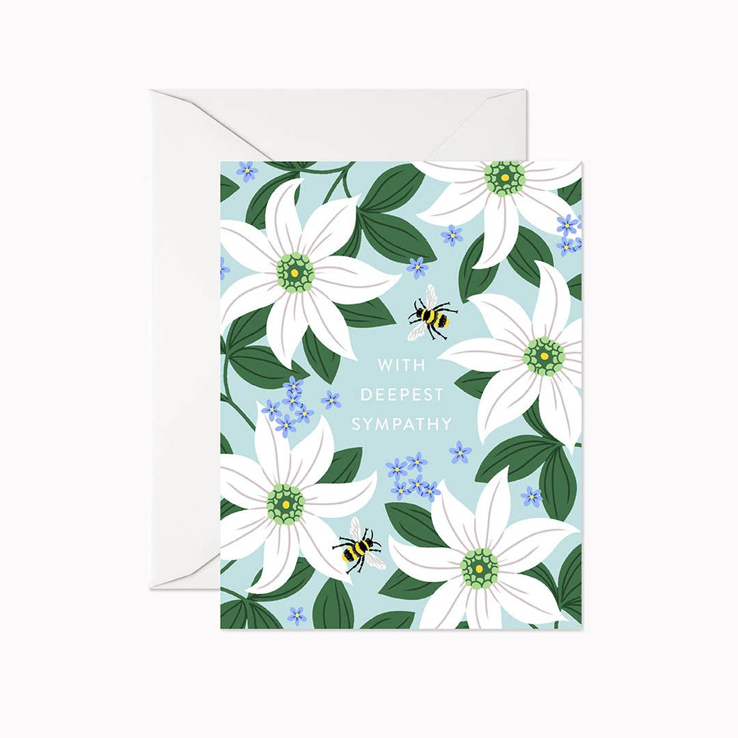 Linden Paper Co. - Deepest Sympathy Clematis Card