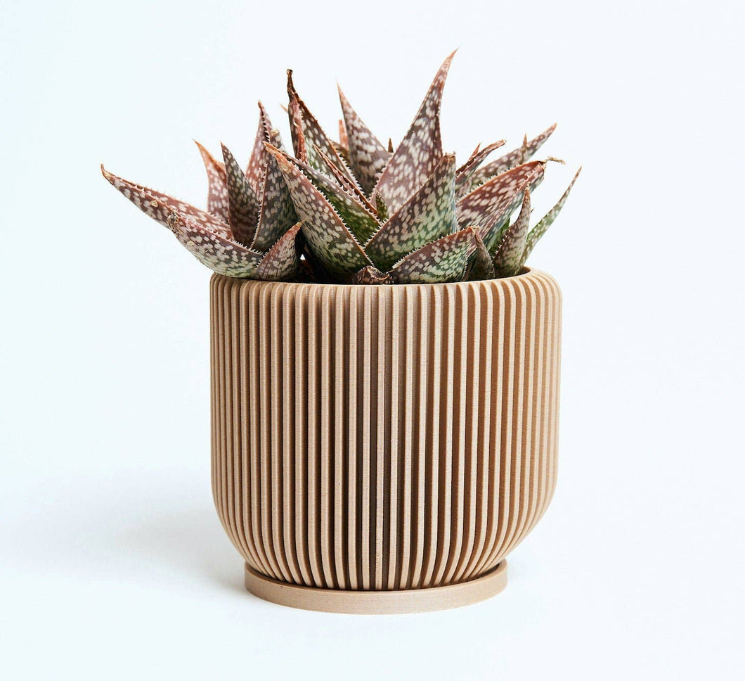 Woodland Pulse - IONIC™ Beige Unique Flower Pot