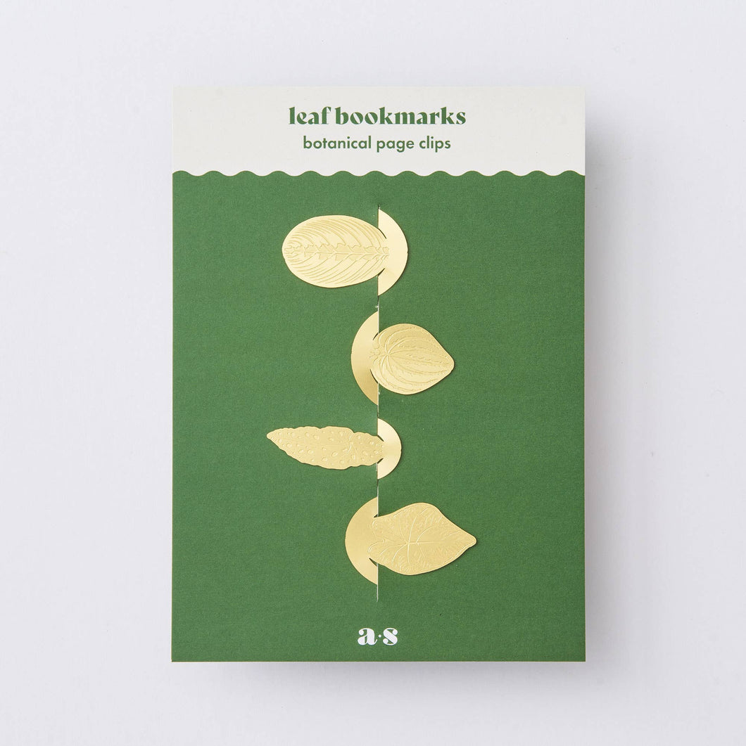 Another Studio - Leaf Bookmark Set - Brass, botanical gift
