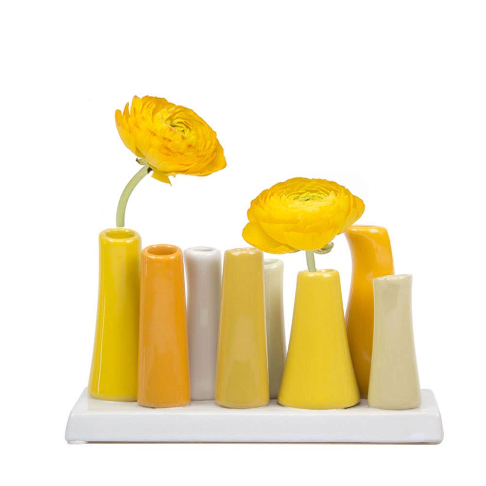 Chive - Pooley 2 - 8-Tube Vase yellow