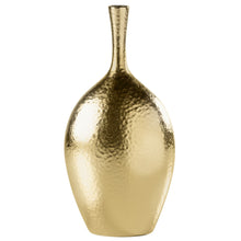 Load image into Gallery viewer, 12.25&#39;&#39; Lilo Dimpled Ceramic Vase - Gold
