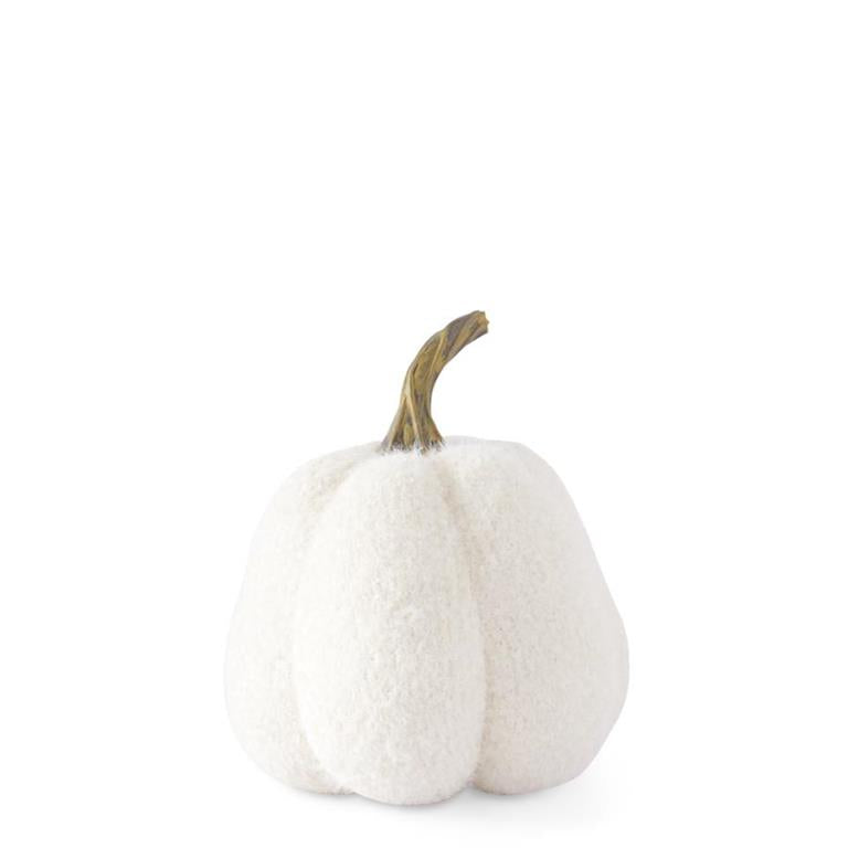 5.5'' Fuzzy White Knit Gourd