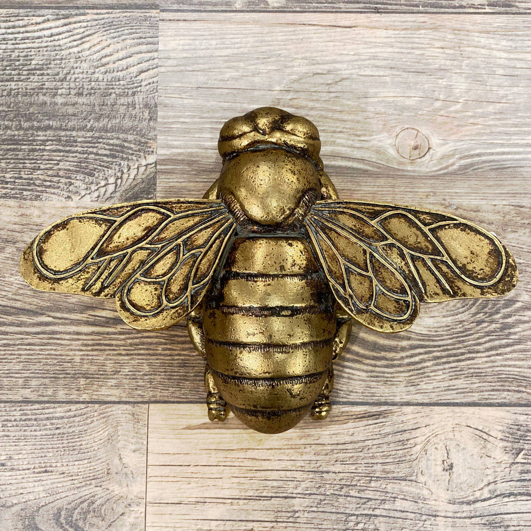 Modern World by Contrast Inc. - Gold Bee Wall Decor