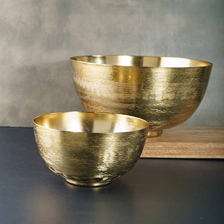 Gold Round Etched Bowl