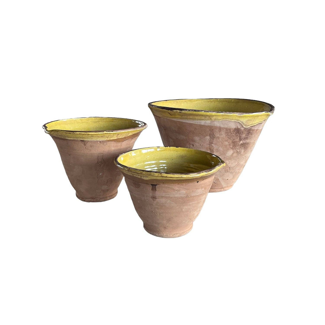 Blue Ocean Traders - Cottage Crafted Bowls, S/3: Yellow