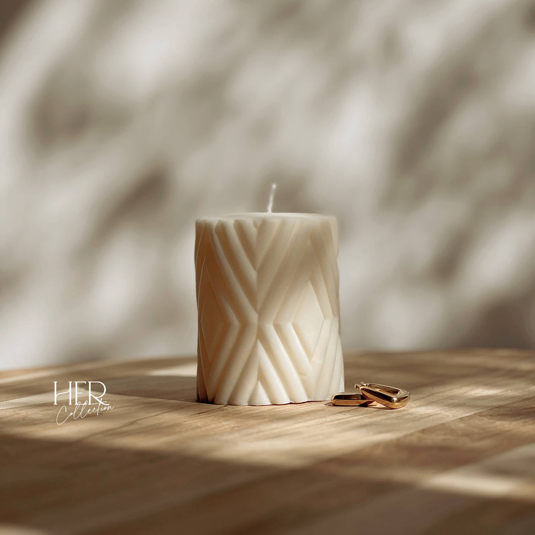 Her Collection - Pillar candle, sculpture, soy wax, handmade , decor , candle