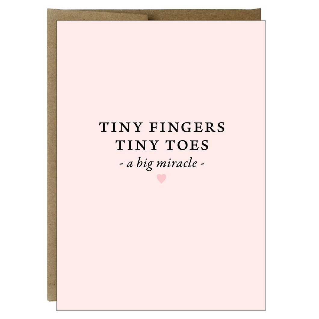 Idea Chic - Tiny Fingers and Tiny Toes Baby Girl Greeting Card