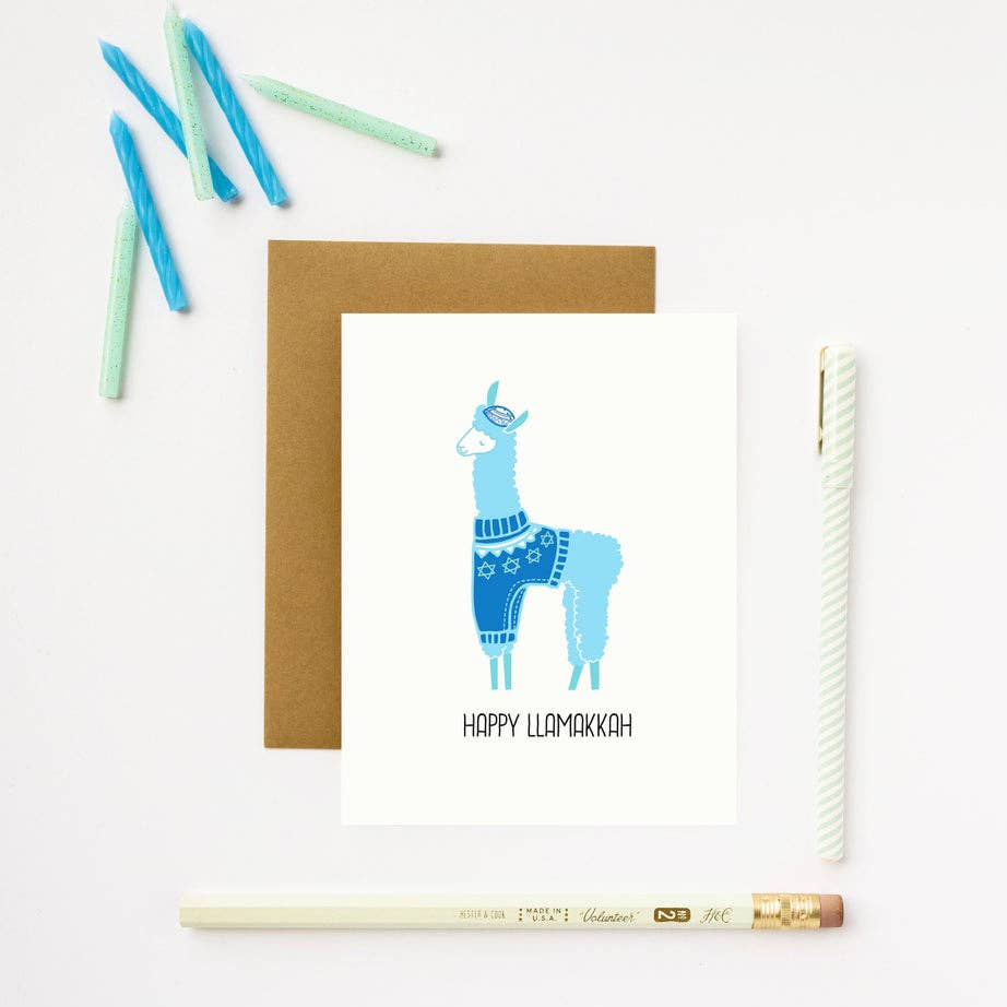 ILOOTPAPERIE - Happy Llamakkah Hannukah / Hanukkah / Chanukah Llama Card
