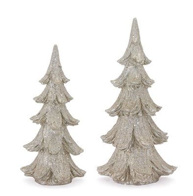 Scalloped Resin Tree - Silver