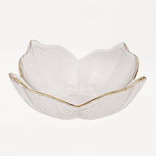 Load image into Gallery viewer, The Royal Standard - Magnolia Glass Bowl   Clear/Gold   6.5x2.7x6.5

