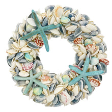 Load image into Gallery viewer, Galt International Company - Christmas Holiday Seashell Wreath - 17&quot;: Blue
