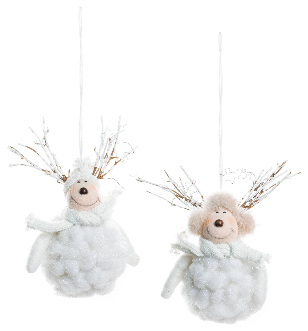 Wooly Reindeer Ornaments
