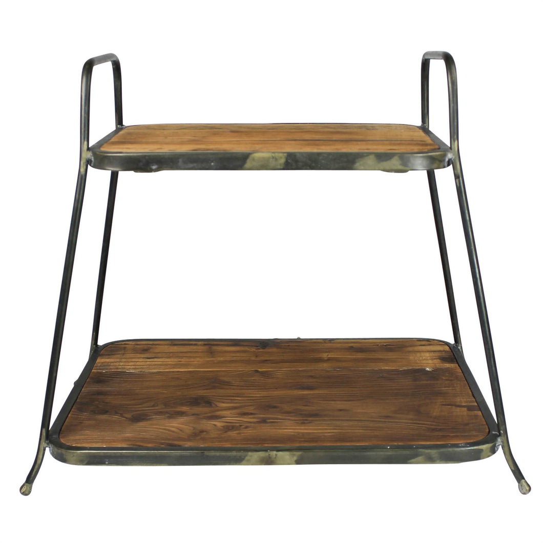 HomArt - Catalina Two-Tier Stand, Wood - Rect