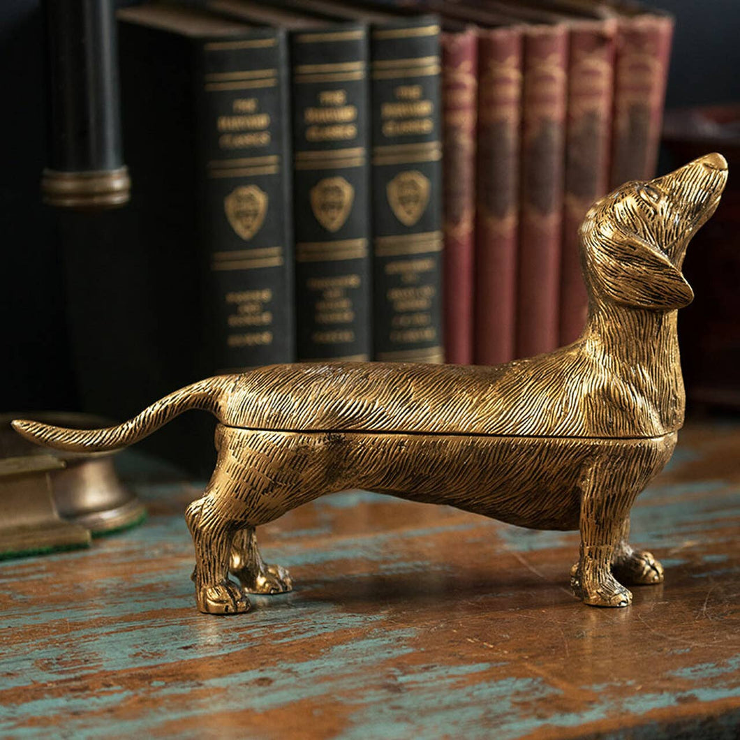 Vagabond Vintage - Brass Finish Dog Storage Box