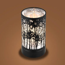 Load image into Gallery viewer, Peterson Housewares &amp; Artwares - 7&quot; Touch lamp/Oil burner/Wax warmer-Black Morning Trees
