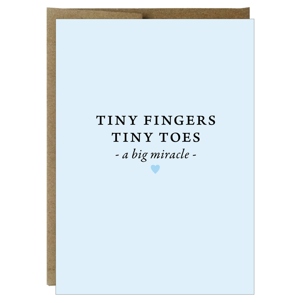 Idea Chic - Tiny Fingers and Tiny Toes Baby Boy Greeting Card