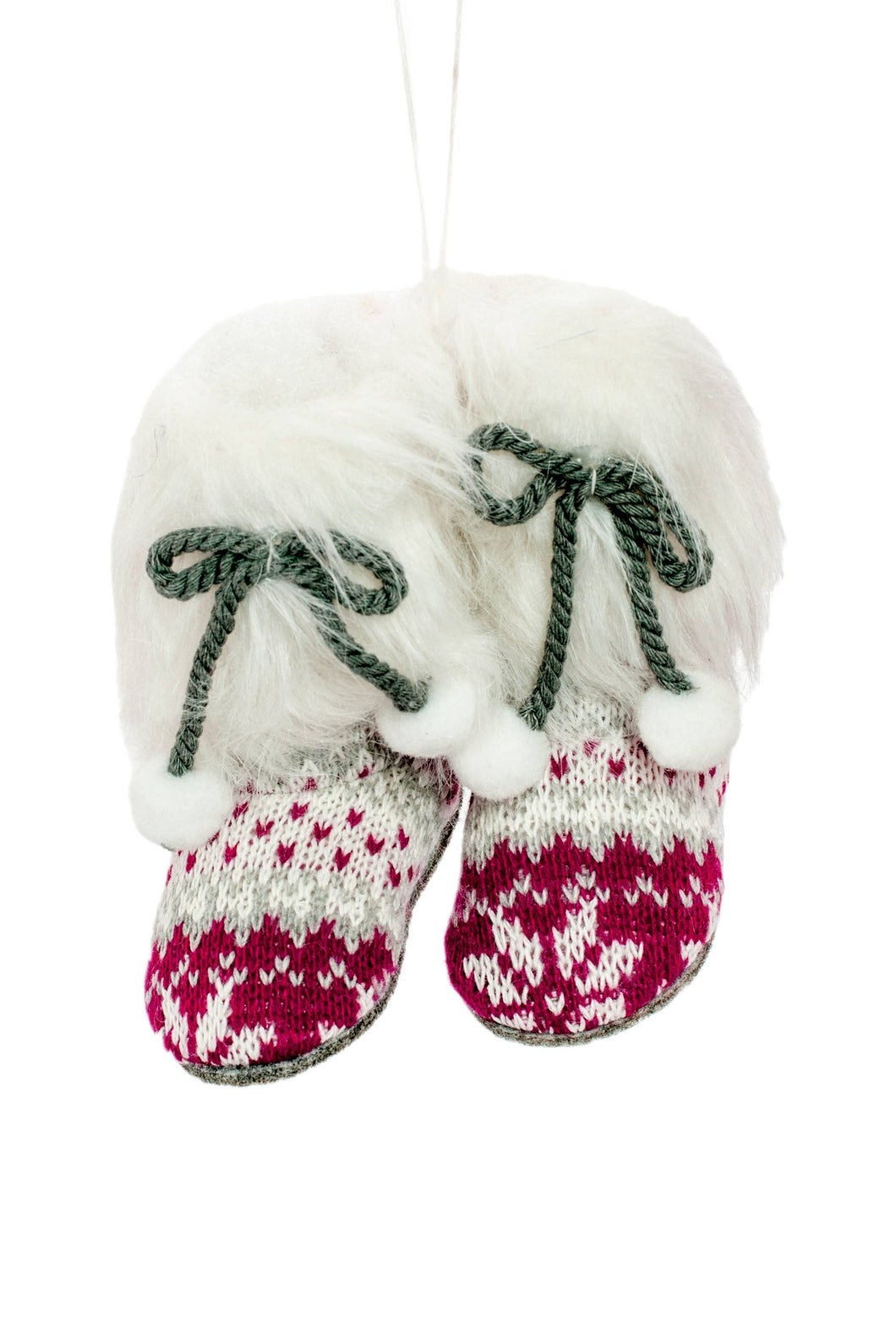 Red Hanging Snowboots Ornament