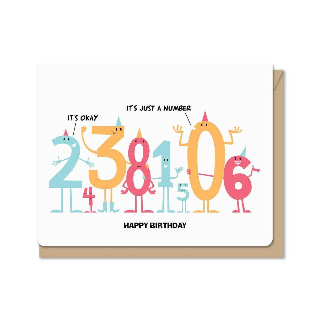 Just a Number Birthday Card