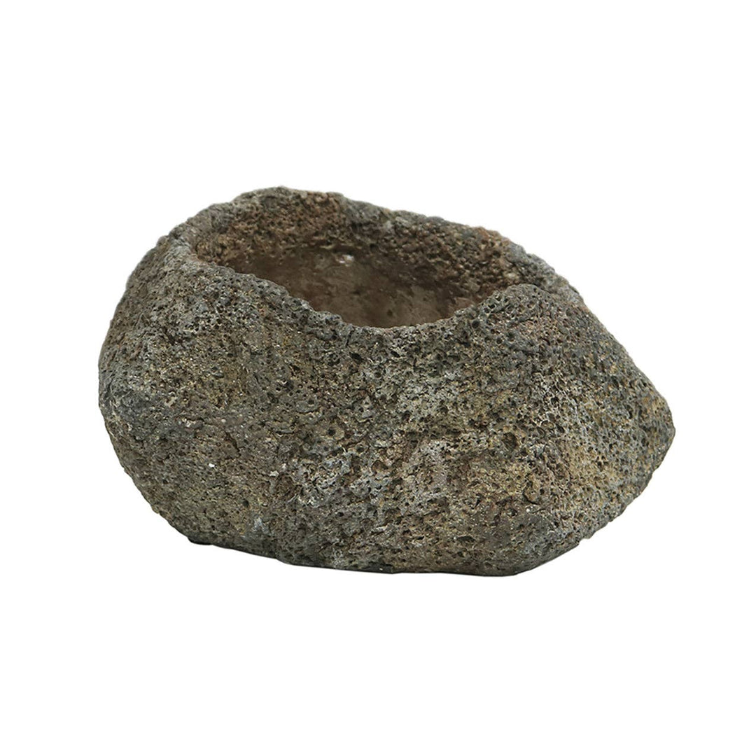 Blue Ocean Traders - Cast Concrete Lava Stone Planter: Natural