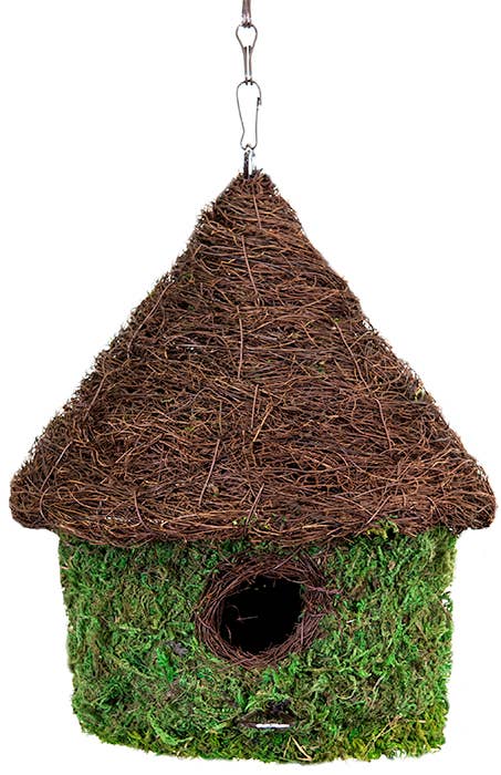 SuperMoss - Bungalow Woven Birdhouse, Fresh Green