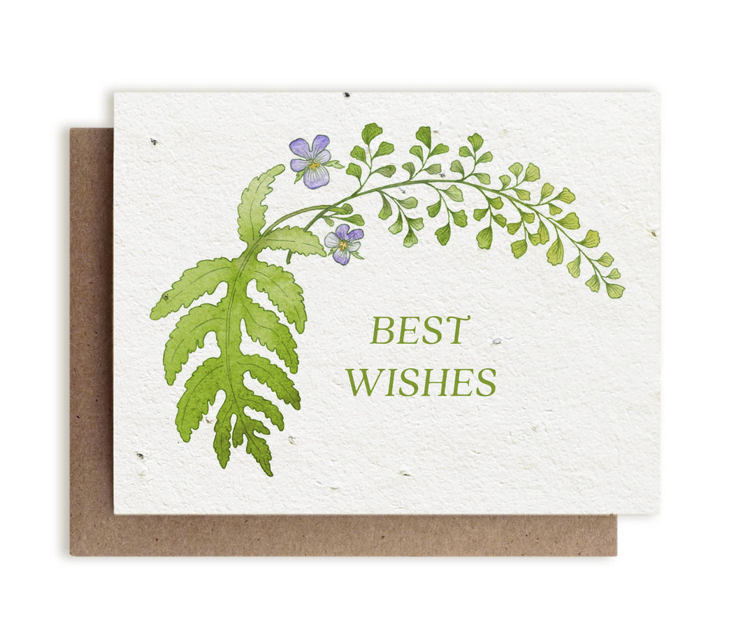 Botanical Best Wishes Plantable Herb Seed Card