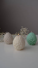 Load image into Gallery viewer, Jeune Home - Easter egg candle with geometric design | Easter decor: Cream ( wax colour) / Unscented
