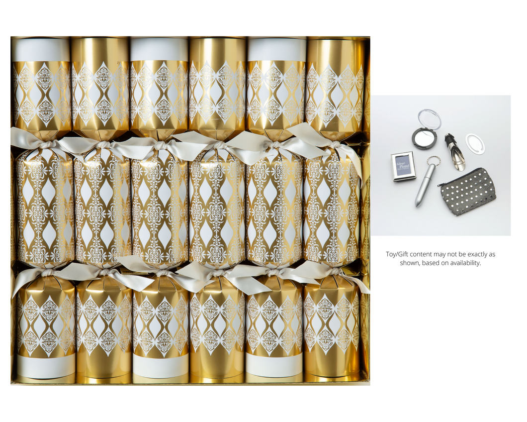 White & Gold Elegance Cracker