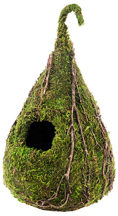 SuperMoss - Vine Raindrop Deco Birdhouse, Fresh Green, 6 x 10in