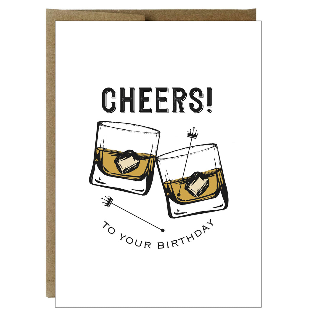 Idea Chic - Rocks Glasses Birthday Greeting Card