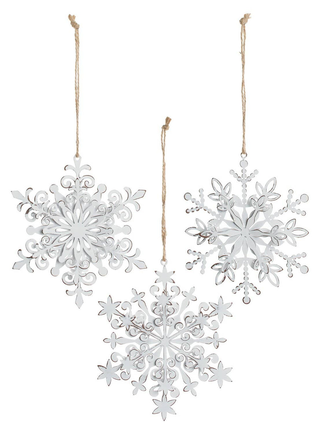 Glittered Metal Snowflake Ornament