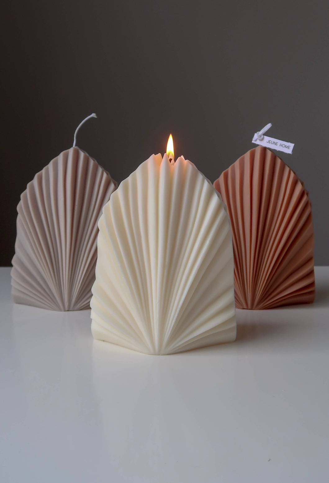 Jeune Home - Palm Spear Soy Candle | Scented candle | fan candle: Beige / unscented