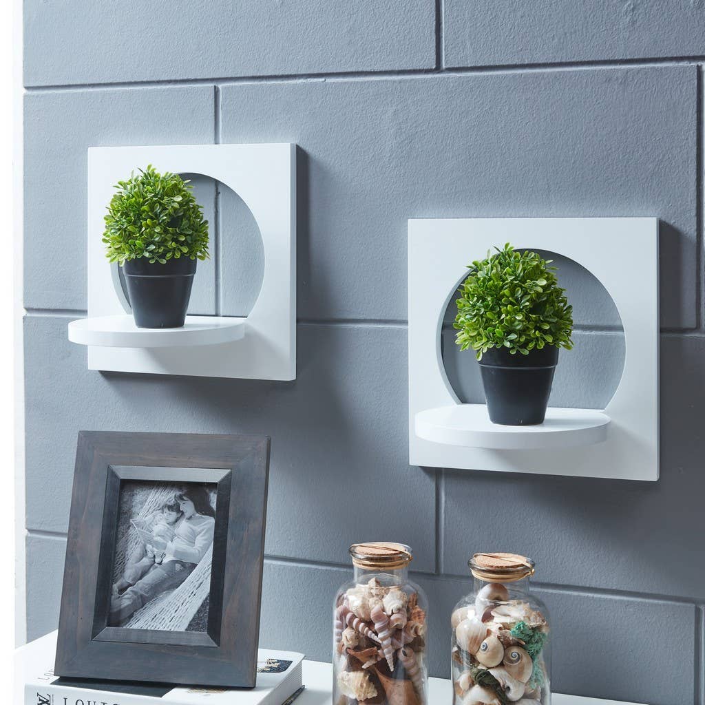 Danya B - Set of 2 Silhouette Shelves - White