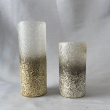 Load image into Gallery viewer, Pewter and Rust Ombre Glass Vase
