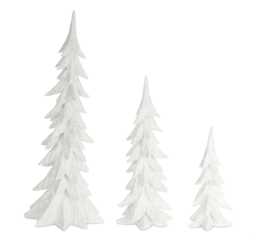 White Resin Trees - 3 Sizes